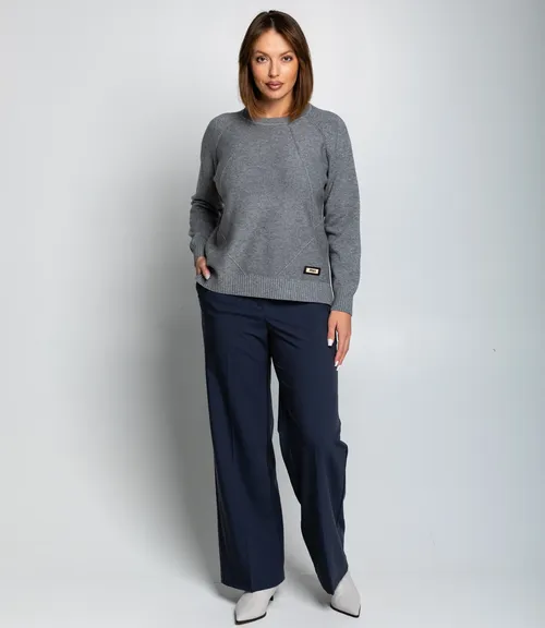 Джемпер #КТ8066, серый