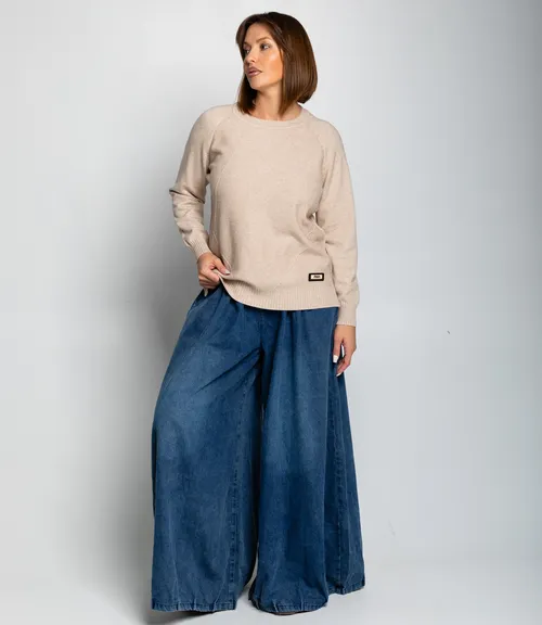 Джемпер #КТ8066, бежевый