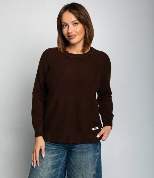Джемпер #КТ8066, шоколадный