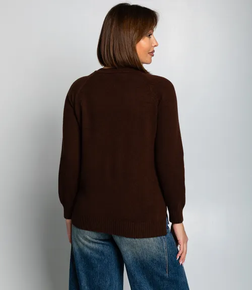 Джемпер #КТ8066, шоколадный