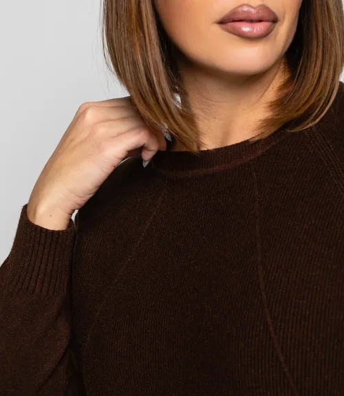 Джемпер #КТ8066, шоколадный