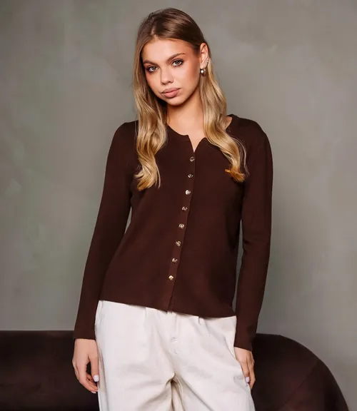 Кардиган #КТ9055 (2), шоколадный