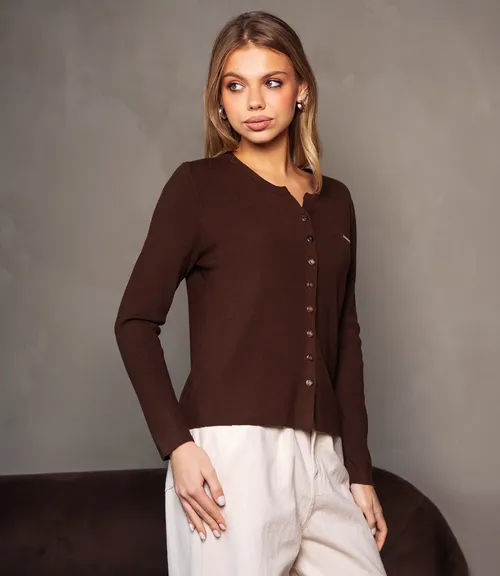 Кардиган #КТ9055 (2), шоколадный