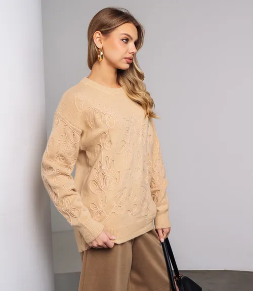 Джемпер #КТ818 (6), бежевый