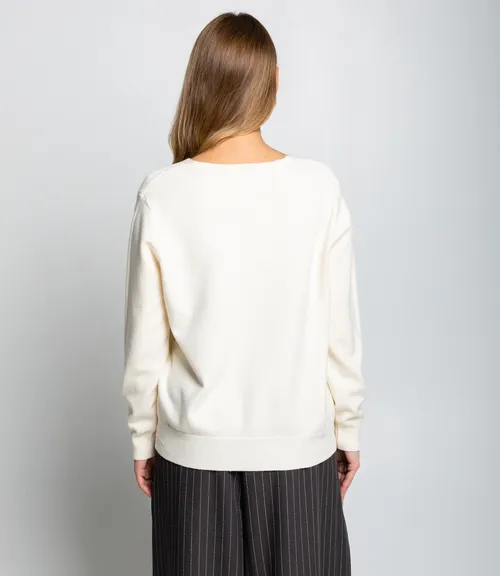 Джемпер #КТ8208, кремовый