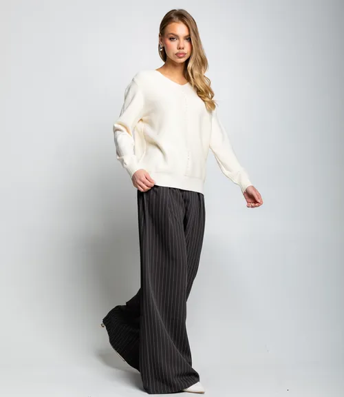 Джемпер #КТ8208, кремовый