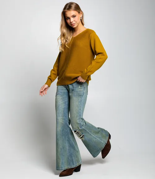 Джемпер #КТ8208, оливковый