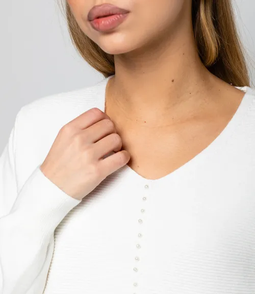 Джемпер #КТ8208, молочный