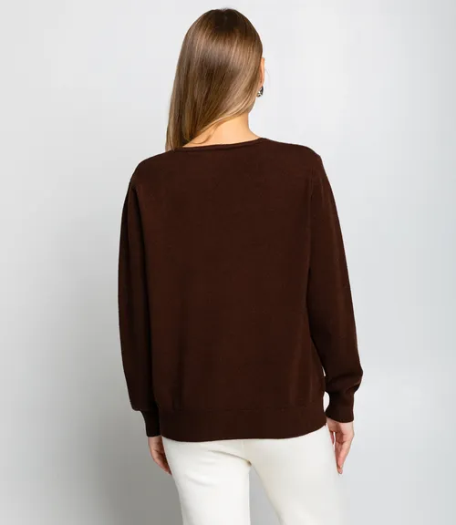 Джемпер #КТ8208, шоколадный