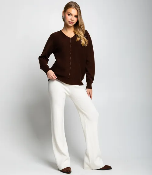 Джемпер #КТ8208, шоколадный