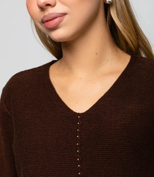 Джемпер #КТ8208, шоколадный