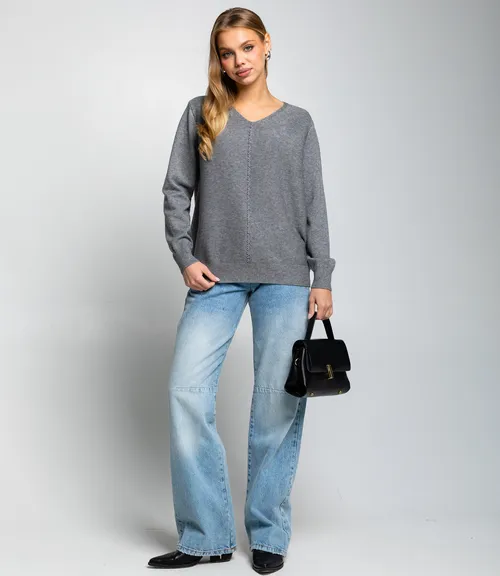 Джемпер #КТ8208, серый