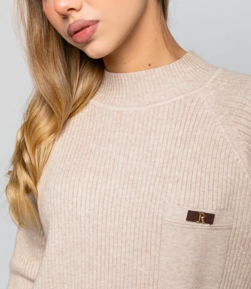 Джемпер #КТ8210, бежевый