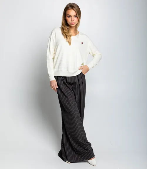 Джемпер #КТ20801, кремовый