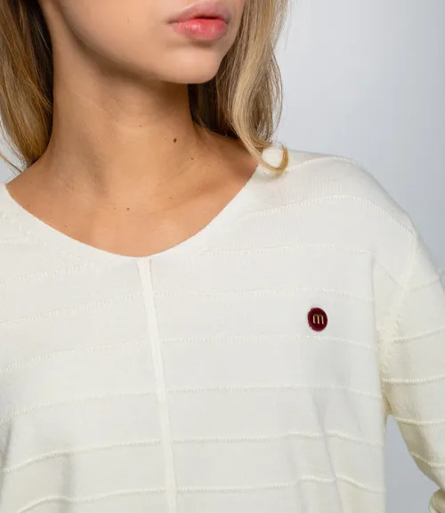 Джемпер #КТ20801, кремовый