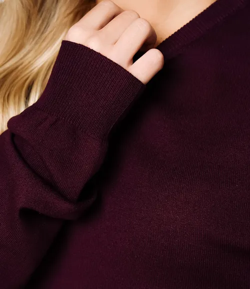 Джемпер #ОКТ125002, сливовый