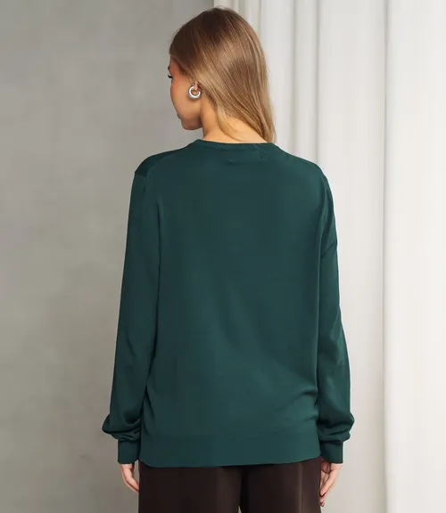 Джемпер #ОКТ125002, изумрудный