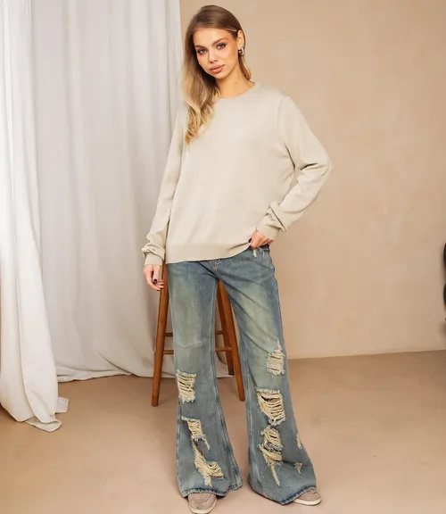 Джемпер #ОКТ125002, зелёный чай