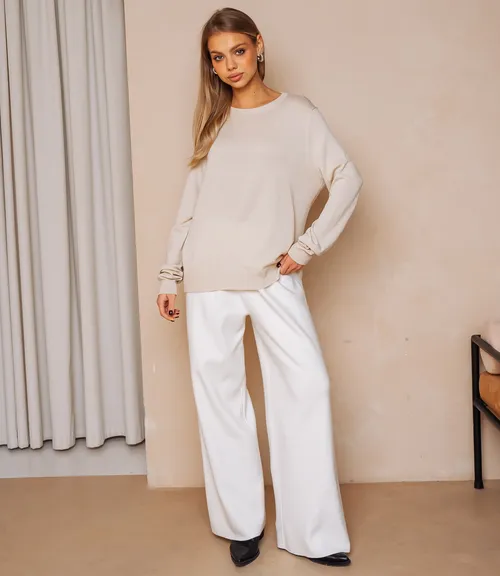 Джемпер #ОКТ125002, светло-бежевый