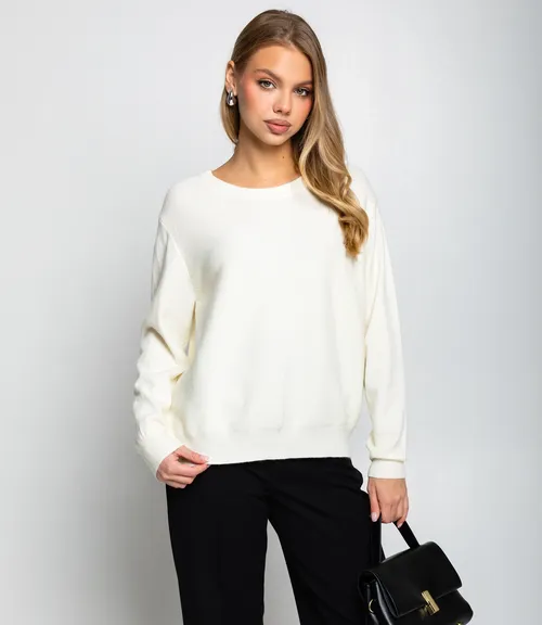 Джемпер #КТ20802, кремовый