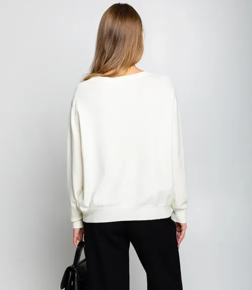 Джемпер #КТ20802, кремовый