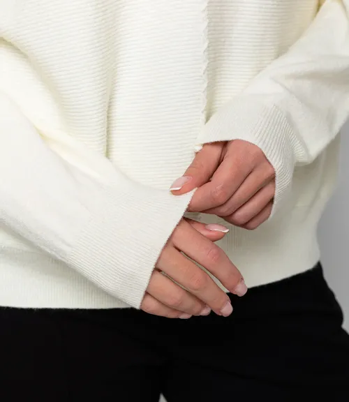 Джемпер #КТ20802, кремовый