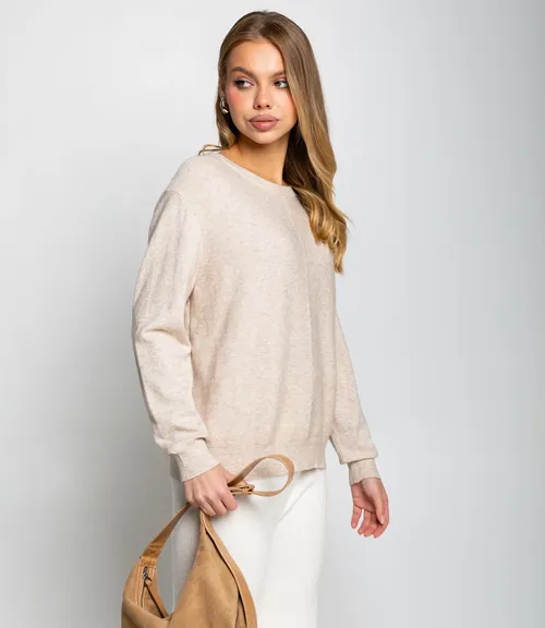 Джемпер #КТ20802, бежевый