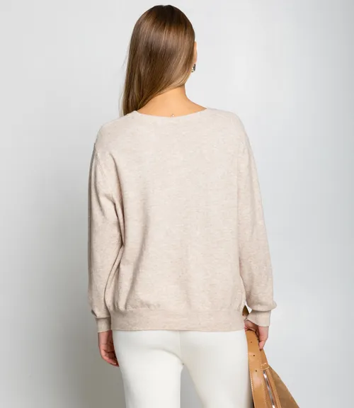 Джемпер #КТ20802, бежевый