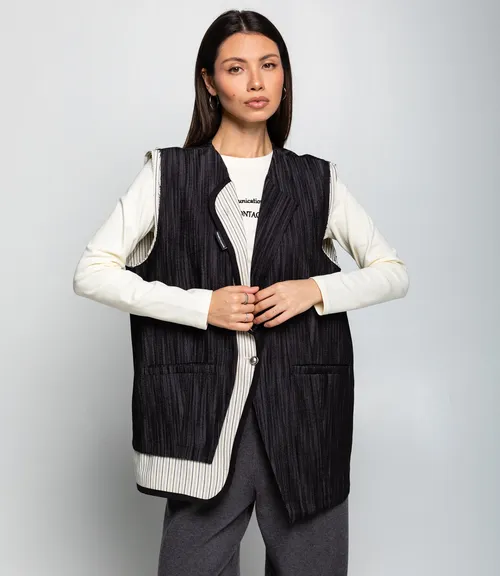 Жилет #КТ8083 (2), чёрный