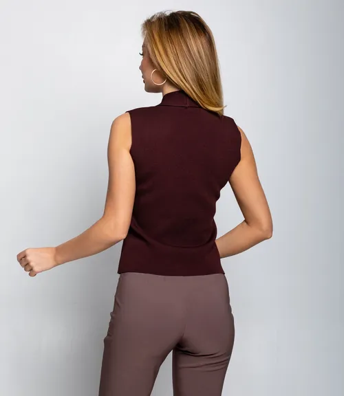 Жилет #КТ8833 (1), шоколадный