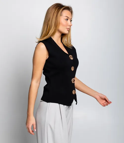 Жилет #КТ8833 (1), чёрный