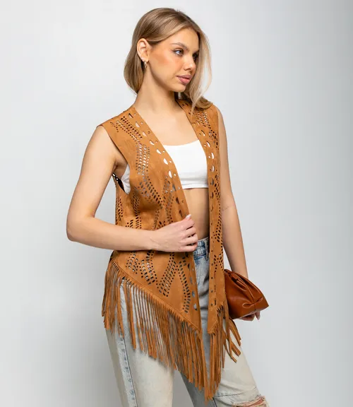 Жилет #КТ88510, коричневый