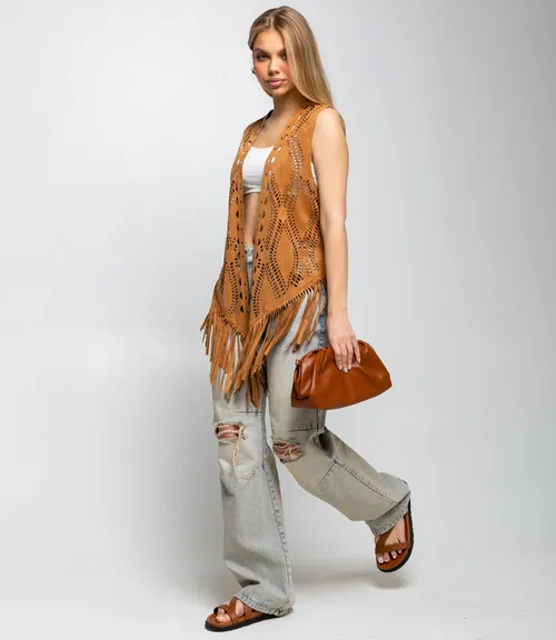 Жилет #КТ88510, коричневый