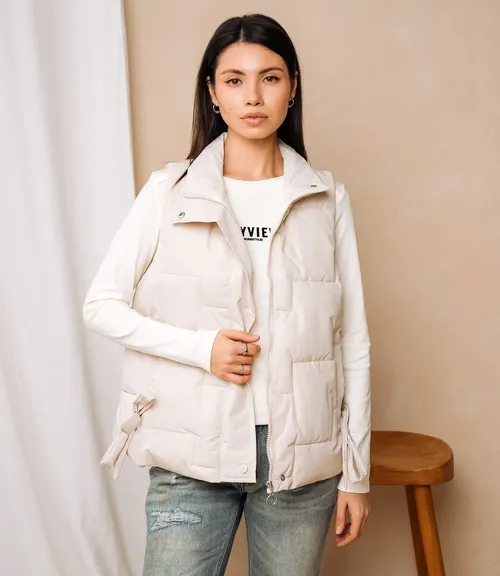 Жилет #КТ2391, бежевый