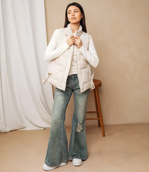 Жилет #КТ2391, бежевый