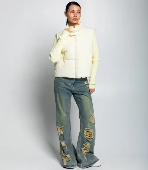 Жилет #КТ823 (3), кремовый