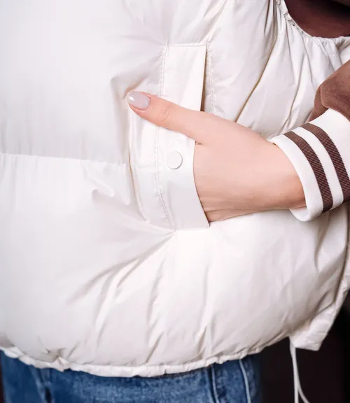 Жилет #КТ6997, светло-бежевый