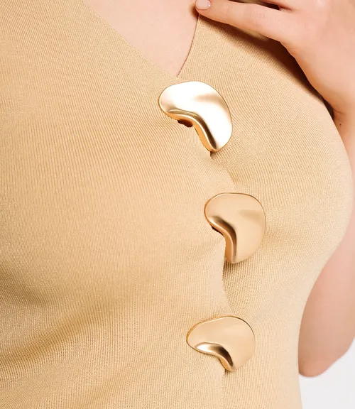 Жилет #КТ31050, бежевый