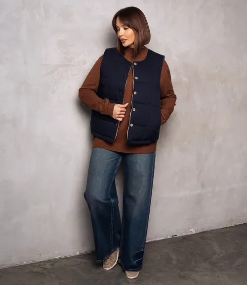 Жилет #КТ8358, тёмно-синий