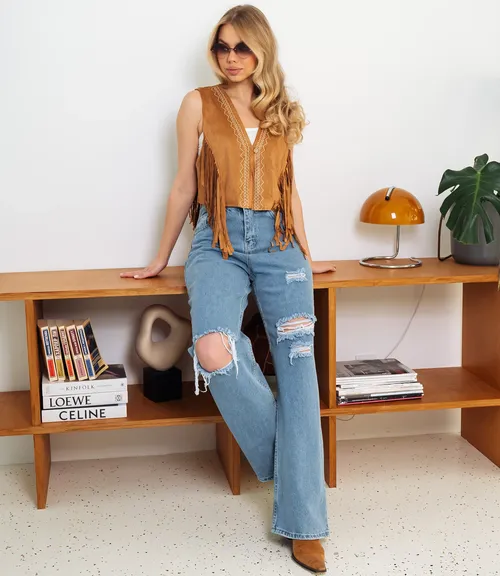 Жилет #КТ88399, коричневый