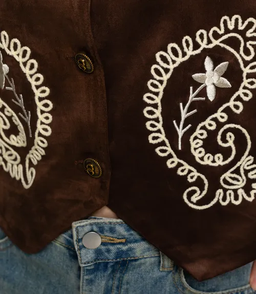 Жилет #КТ9836, шоколадный