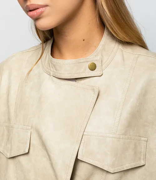 Жилет #КТ6366, светло-бежевый