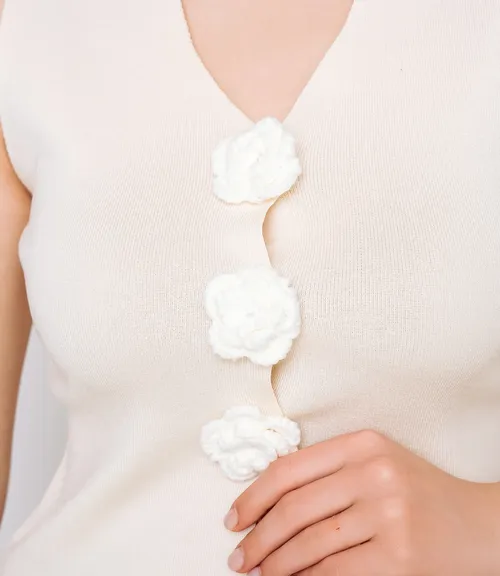 Жилет #КТ31030, светло-бежевый