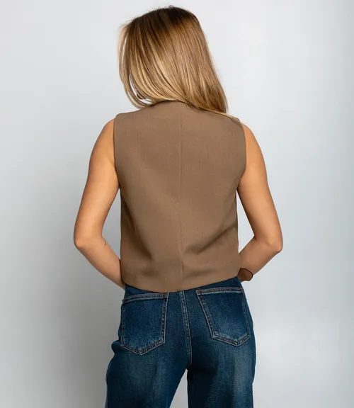 Жилет #КТ6001 (6), тёмно-бежевый