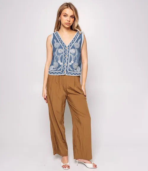 Джинсовый жилет #КТ812 (9), синий