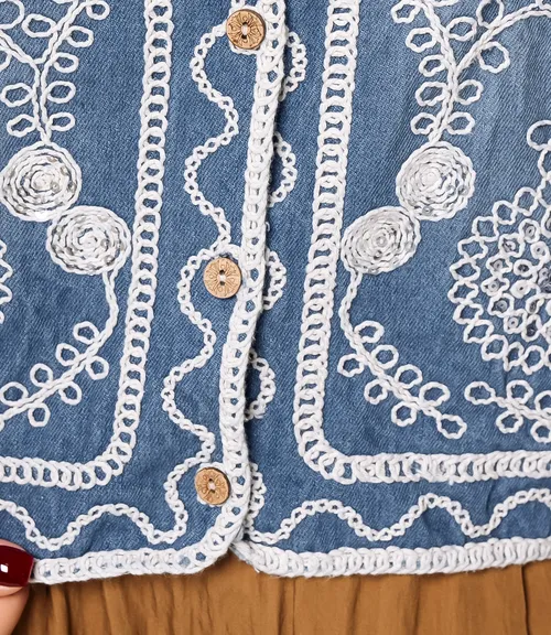 Джинсовый жилет #КТ812 (9), синий