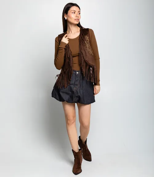 Жилет #КТ9833, шоколадный