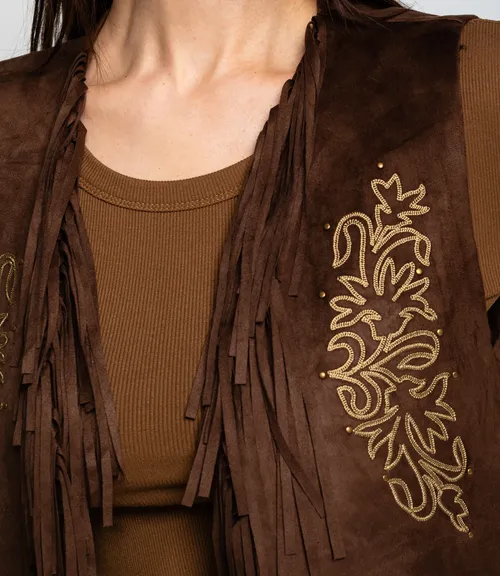 Жилет #КТ9833, шоколадный