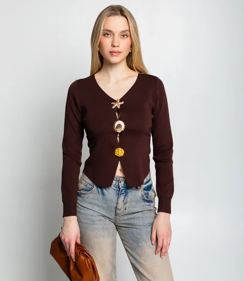 Кардиган #КТ308 (4), шоколадный