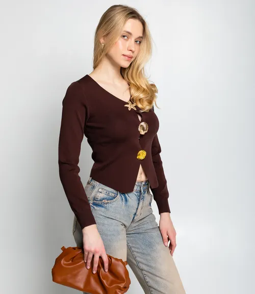 Кардиган #КТ308 (4), шоколадный